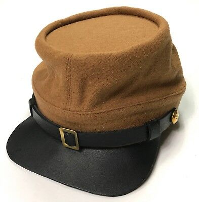 CS Butternut Wool Enlisted Kepi Cap