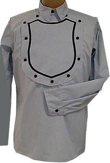 Blue Cotton Shield Front Shirt