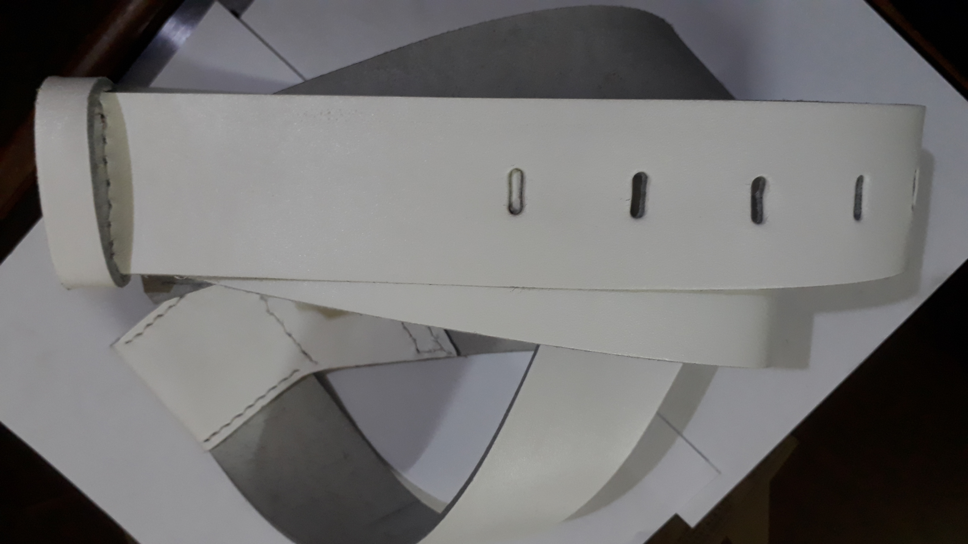 Baldric Belt White Leather